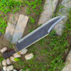 Ramboo Bowie, 26" Damascus blade handle made of Stag Horn.