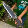 Ramboo Bowie, 26" Damascus blade handle made of Stag Horn.